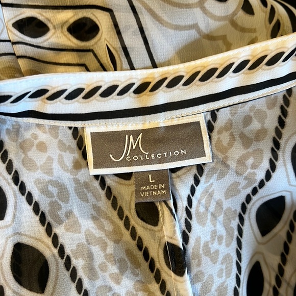 JM Collection, sheer top, large - perfect for layering; over a cami/swimsuit - Picture 3 of 6